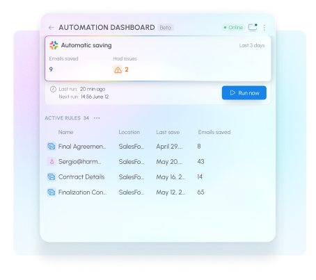 Automation dashboard