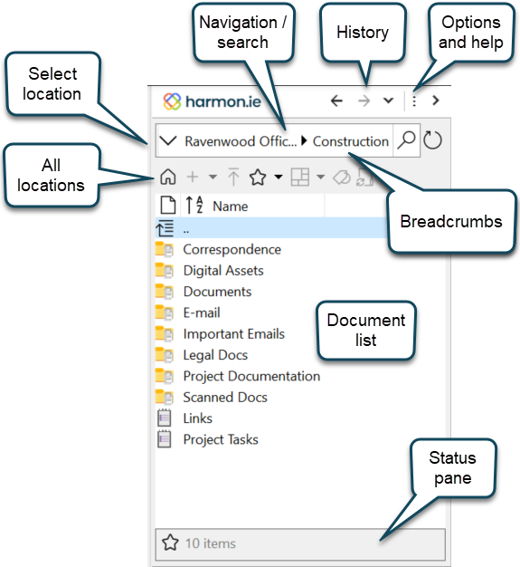 The harmon.ie document list