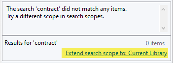 Extend search scope