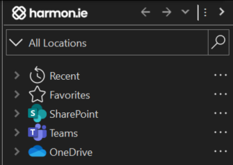 harmon.ie in black theme