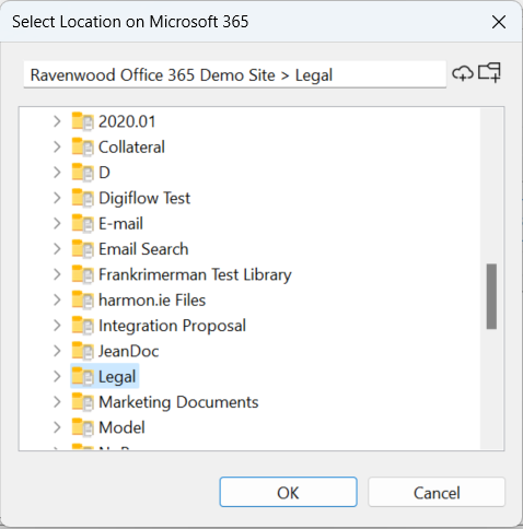 Select a SharePoint location when uploading email to SharePoint